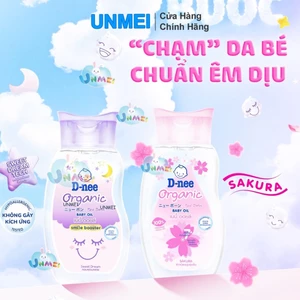 Dầu Dưỡng Da, Dầu Massage Em Bé D-nee Organic Baby Oil 200ml An Toàn Cho Bé, Dnee Đại Thịnh Tại Unmei