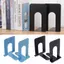 GILL 2 chiếc Bookends, Giá đỡ sách kim loại hình chữ L, Giá đỡ sách chống trượt dày đặc dành cho học sinh