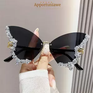 Kính râm màu tím IAPPORTUNIA dành cho nữ Kính mắt Y2K cổ điển dành cho nữ