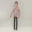 Chuột Khoai Tây Tím Khô Trừu Tượng Tích Hợp Xương Limb Búp Bê Di Chuyển Được