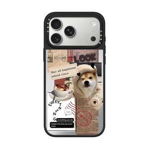 Ốp Điện Thoại corgi Gương Từ Tính Hoạt Hình Cho IPhone 17 Pro Max 16 15 14 13 12 11 17 Vỏ Không Khí Vỏ Bảo Vệ Chống Sốc