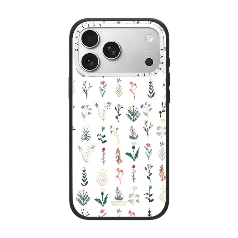 CASECASE X Diitsy Floral - Ốp lưng màu trắng Phiên bản vòng máy ảnh mờ màu đen cứng hút từ tính Vỏ tác động cho Apple IPhone 13 14 15 16 17 Pro Max Air Plus có hộp