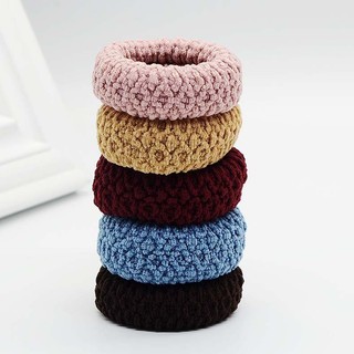 Phụ kiện buộc tóc Không thể phá vỡ Độ đàn hồi cao Boutique Khăn da Jacquard Dây cao su rộng Dây buộc tóc QW6Z