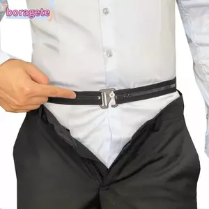 Dây thắt lưng BORAGETE, Áo sơ mi co giãn tốt nhất chống nhăn, Thắt lưng chống trượt Nylon dành cho doanh nhân