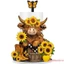 Giá đỡ khăn giấy Mặt bàn 2D Flat Highland Cow Design Máy phân phối khăn giấy cuộn đứng để sử dụng tại nhà