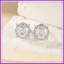 Cao Cấp Thiên Niên Kỷ Cắt Hoa Hồng Hình Bát Giác Màu Hồng Tím Zircon Bông Tai Bông Tai Niche Thiết Kế
