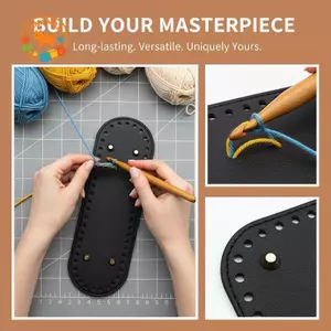 CANAMEK Handmade Đan Móc Ví Đế Hình Bầu Dục Da PU Đáy Cho DIY Túi Gia Cố Và Tùy Chỉnh Túi Dự Án CSF