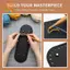 CANAMEK Handmade Đan Móc Ví Đế Hình Bầu Dục Da PU Đáy Cho DIY Túi Gia Cố Và Tùy Chỉnh Túi Dự Án CSF