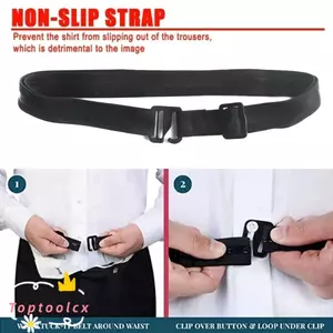 Dây thắt lưng TOPTOOLCX, chống trượt đàn hồi chống nhăn, áo sơ mi công sở giữ đai Nylon tốt nhất