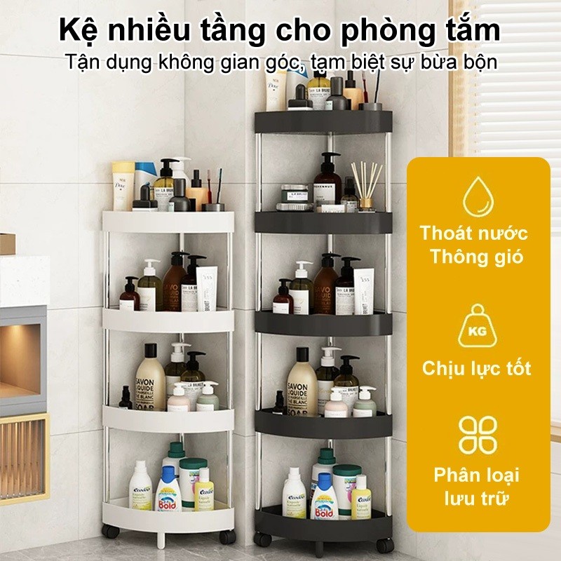 𝐎𝐥𝐢𝐟𝐞 Kệ thông minh Tận dụng góc chết Có bánh xe Khung inox chống gỉ  chắc chắn chịu lực tốt Đa tầng phân loại