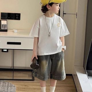 [ JD3KHUY - DOUDOUKID] Quần Shorts Jean Trẻ Em Thiết Kế Thời Trang Phong Cách Hiện Đại Cho Bé Trai 16-50kg