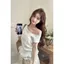 Áo thun ngắn tay thắt nơ phong cách Hàn Quốc dành cho nữ Mùa hè Phong cách mới Thời trang giảm tuổi Slim-fit Slimer Look Top