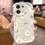 Ốp Lưng Cho Iphone 17 Pro Max 15 16 Pro Max Plus 17 Air 16e Vỏ Hoa Cúc Dễ Thương Họa Tiết Dâu Tây TPU Mềm Chống Sốc Silicon 3D Sóng Cong Cạnh Chống Rơi