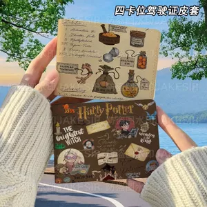 Harry Potter Hàng Hóa Bằng Lái Xe Ốp Bảo Vệ Giấy Phép Lái Xe Hai Trong Một Bằng Lái Xe Xe Máy Bằng Da Giá Trị Cao Nữ 2