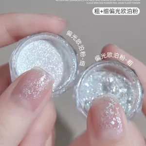 Ooolala Nhật Bản Opal Bột Móng Tay Kim Cương Mica Bột Gõ Mỏng Lấp Lánh Kim Sa Lấp Lánh Trắng Nguyên Chất Aurora Trong Suốt Đám Mây Thổ Cẩm Bột Mới