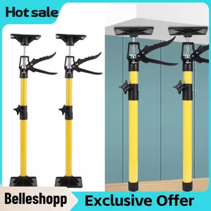 Belleshopp Giắc cắm tủ Oreilet 2 chiếc 50-115cm Kim loại 50-115cm Cột hỗ trợ nâng vách thạch cao bằng kính thiên văn để lắp đặt tủ trần Thanh dụng cụ cầm tay thứ ba Kích nâng cân bằng Chịu tải 40kg