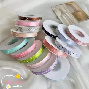 TOPTOOLCX Ruy Băng Chấm Bi, Nơ Tóc 25 Sân Ruy Băng Vải, Tiệc Cưới Nhiều Màu Trang Trí Nhà Thủ Công DIY Gói Quà Ruy Băng Giáng Sinh
