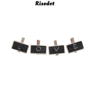 RISEDOT 10 Cái Tin Nhắn Ghi Chú Kẹp Đồ Dùng Cưới Trang Trí Sân Vườn Giá Đứng Gỗ Ghi Nhớ Bảng Phấn