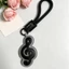 Mặt dây chuyền âm nhạc FUHUIOT, Móc khóa ghi chú âm nhạc Treble sáng tạo, Quà tặng móc khóa bằng da PU có chùm sáng cá nhân