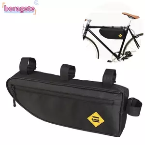 Túi tam giác xe đạp BORAGETE, Túi ống trước khung xe đạp MTB chống nước, Phụ kiện đi xe đạp Túi đi xe đạp dung tích lớn