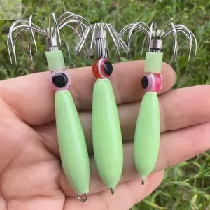 AWNGD 10 Mồi Bạch Tuộc, 13g-89g Tay Cá Mực Móc Mắt Cá, Phong Cách Dạ Quang Mô Phỏng Gỗ Tôm Mồi Câu Cá