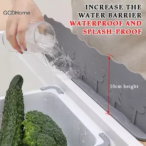 GCDHome Bồn Rửa Nhà Bếp Silicon Vách Ngăn Bắn Bảo Vệ Có Cốc Hút Bể Bơi Để Bảo Vệ Quần Áo Từ Bắn Rửa Bát Nước Vách Ngăn HOT