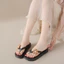 Hoa La Mã Flip-Flops Nữ Mùa Hè Mặc Ngoài Thời Trang Học Sinh Chống Mài Mòn Chống Trơn Trượt Flat Flip-Flops Giày Đi Biển Fema