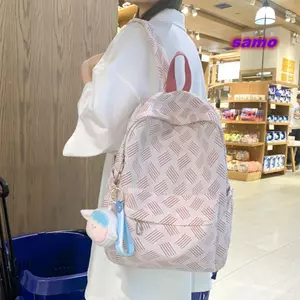 Ba lô đi học SAMO, Ba lô nữ nhẹ dung tích lớn, Túi sách Nylon Túi đeo vai đôi dành cho học sinh