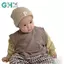 GHX Thu Đông Bé Hatfortable Màu Trơn Mũ Chữ Dễ Thương Mũ Cotton Sơ Sinh 6 Tháng Đến 4 Tuổi Trẻ Sơ Sinh Bonnet VN