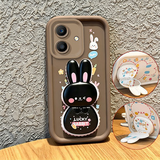Ốp Lưng Cho OPPO a3x A5i a40 a40m a20 4g a3 pro 5g 2024 Vỏ Điện Thoại Vỏ Mềm Chống Sốc Vỏ Gương Thẩm Mỹ Mới Có Giá Đỡ 360° Xoay thỏ dễ thương màu hồng cho bé gái JTXCEZJ3
