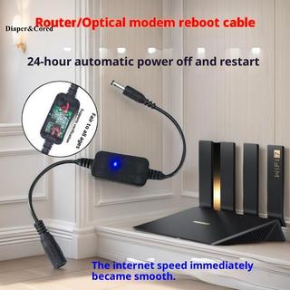 DIAPER & CORED Bộ định tuyến WiFi tự động Khởi động lại Hẹn giờ 24H Mô-đun đặt lại tắt nguồn DC 5V-15V 5.5x2.1mm YTH