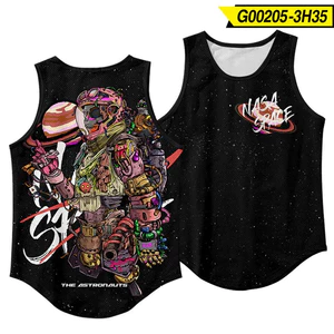 Áo Tank Top Samurai Demon Men, Áo Vest tập thể hình Hip Hop, Áo thun thể hình Singlet thoáng khí mềm mại