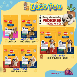 Thùng 48 Gói Bánh Xương Cho Chó PEDIGREE, Bánh Thưởng Chăm Sóc Răng Miệng, Dinh Dưỡng