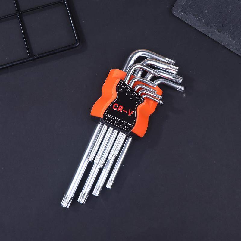 [DCP] 9 cái Torx Star Wrench Set L Type Allen Hex Key Cờ Lê Dụng cụ cầm tay để tự sửa chữa nhà [VN]