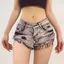 Quần Short Denim Nữ Mỹ Niche Design Sense Low-Waist Slimmer Look a-Line Frayed Hot Pants Hợp Thời Trang