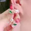Bluelover Hàn Quốc Ánh Sáng Sang Trọng Tulip Giả Ngọc Trai Bông Tai Dành Cho Nữ Hai Cách Đeo Bông Tai Cho Bé Gái Trang Sức Tiệc Hàng Ngày Mới