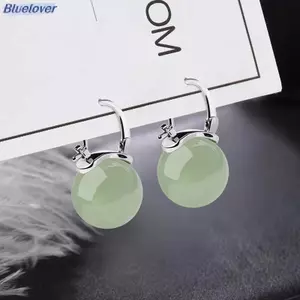 Bluelover Phong Cách Cổ Đại Ngọc Hạt Bông Tai Nhẹ Nhàng Thời Trang Tính Khí Tai Bule Dành Cho Nữ Cô Gái Retro Bông Tai Trang Sức Phụ Kiện Quà Tặng Mới