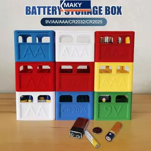 MAKY AAA / AA / 9V / CR2032 / Hộp lưu trữ Hộp đựng pin ổn định Giá đỡ pin trang trí, Nhà, Hộp lưu trữ văn phòng VN