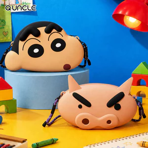 Giảm Giá [Chính Hãng] Crayon Shin-Chan Big Head Series Túi Điện Thoại Di Động Vui Vẻ Dễ Thương Zaemon Silicone Túi Xách Quà Tặng