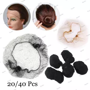 PYCOU 20 / 40 Chiếc Lưới Mịn Tóc Giả Cạnh Co Giãn Phụ Kiện Tóc Ballet Snood