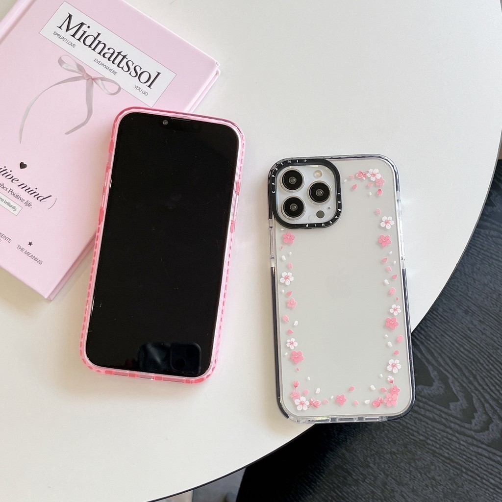CAPASHIP Đáng Yêu Màu Hồng Anh Đào Hoa Nơ Mèo Mềm Vỏ Tương Thích Cho iPhone 17 Pro Max Air Plus 16 / 15 / 14 / 13 / 12 / 11 / XR / X / XS / SE / 8 / 7 / 6