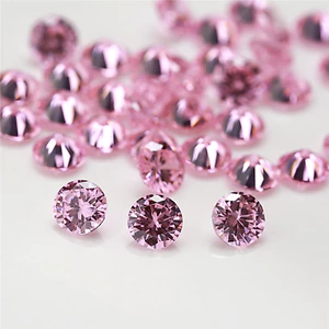 Đá quý tổng hợp cubic zirconia hồng kích thước 0.8mm ~ 3.75mm, phù hợp làm đồ trang sức