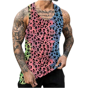Da Báo Nhanh Khô Nam Tank Top, Phòng Tập Gym Mùa Hè Bông Tai Kẹp Vest, Thoáng Khí Mềm Y2K Dạo Phố Áo Tee Không Tay