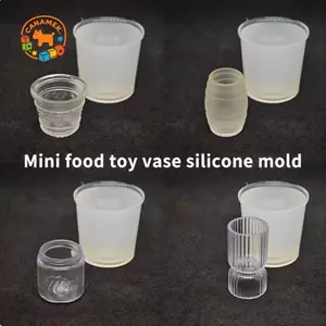 CANAMEK 1 Nhà Búp Bê Thực Phẩm Và Chơi Bình Silicon Khuôn UV Epoxy Doanh Thu Khuôn Phụ Kiện Búp Bê Đồ Chơi Cảnh Trang Trí CSF