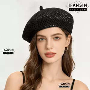 Mũ Họa Sĩ IFANSIN, Mũ Nồi Nữ Mỏng Thoáng Khí, Mũ Bí Ngô Nữ Màu Trơn Rỗng Mùa Hè