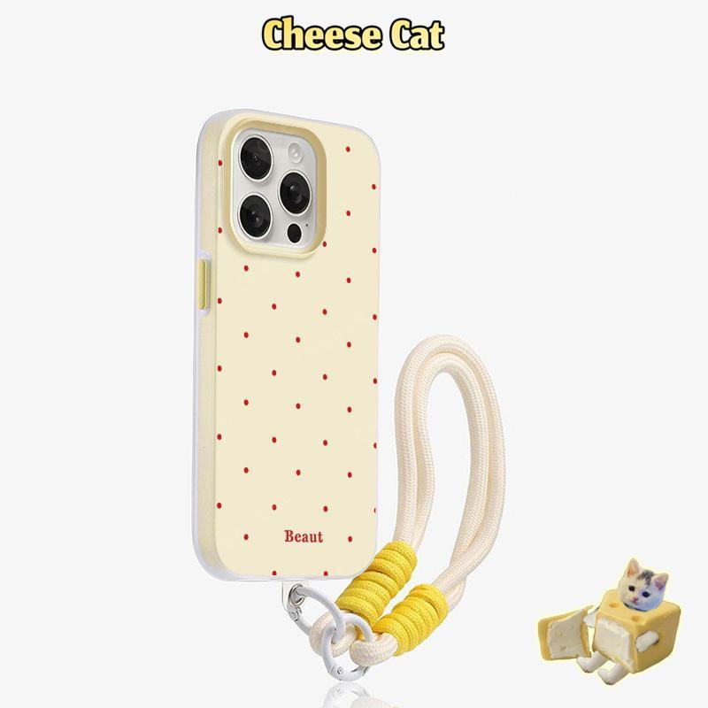 ins Ốp lưng iPhone toàn màn hình chấm đỏ cho iPhone 14 16 17 15 Plus 11 12 13 Pro Max XR Xs Max 7 8 Plus