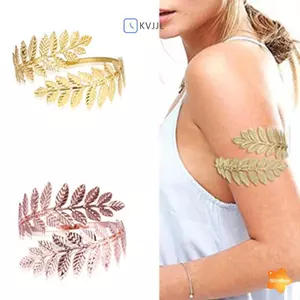 Vòng tay lá nguyệt quế La Mã bằng kim loại Hy Lạp Vòng tay trên cánh tay Cuff Armlet mới