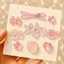 Set Charm Biển Hồng Pastel Trong Suốt Sao Biển Vỏ Sò Trái Tim Nơ Dễ Thương Phụ Kiện Trang Trí Dép Sandal