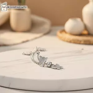 Cheenm Bướm Mạ Bạc Dây Thắt Lưng Với Bụng Nút Nhẫn Nữ Có Thể Điều Chỉnh Cơ Thể Mùa Hè Ngày Lễ Trang Phục Tiệc VN