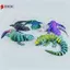Tượng thằn lằn dính liền có thể di chuyển được 3D Trang trí bàn làm việc hoạt hình cho phòng ngủ tuổi Teen Quà tặng động vật dễ thương VN